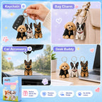 Custom Pet Keychain & Bag Charm - 3D Figure from Your Photo