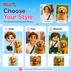 Custom Pet Keychain & Bag Charm - 3D Figure from Your Photo