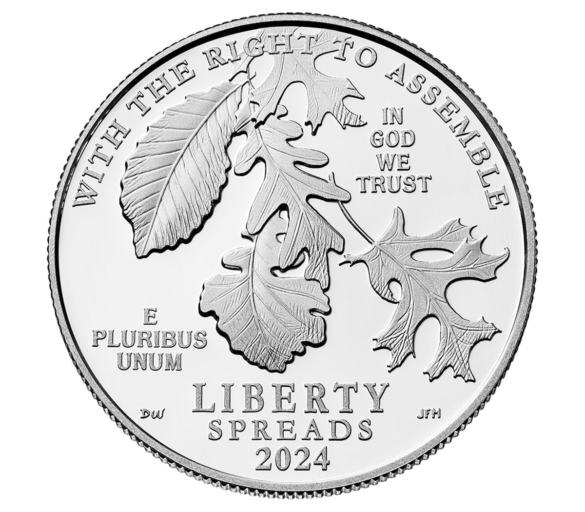 First Amendment to the United States Consitution 2024 Platium Coin Right to Assemble