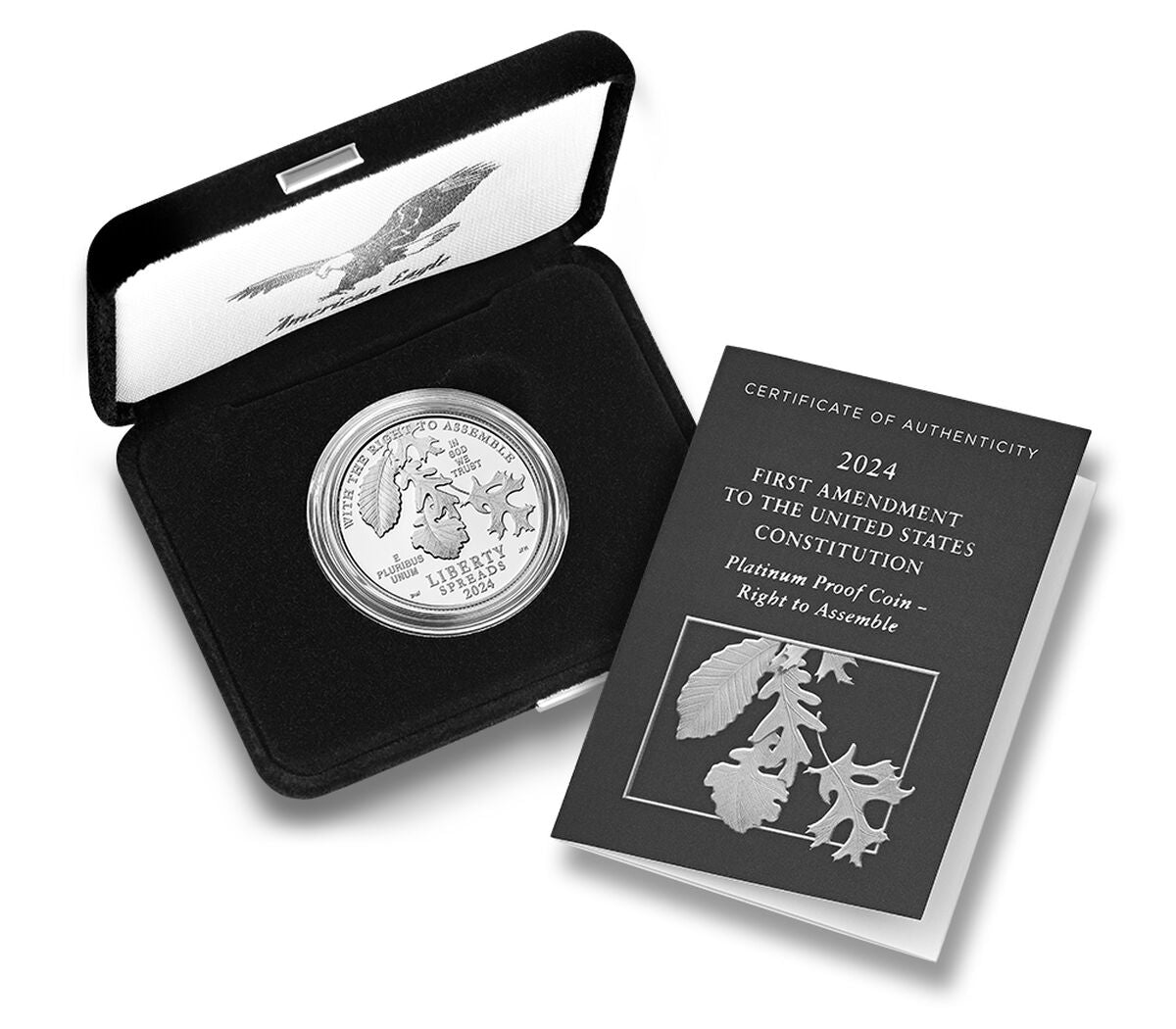 First Amendment to the United States Consitution 2024 Platium Coin Right to Assemble