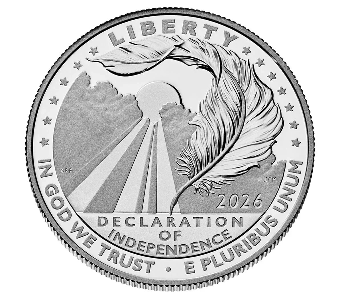 Charters of Freedom 2026 Platium Coin - Declaration of Indepence