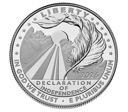 Charters of Freedom 2026 Platium Coin - Declaration of Indepence