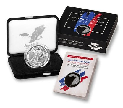 Charters of Freedom 2026 Platium Coin - Declaration of Indepence