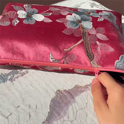 Soft Floral Mahjong Clutch — Bag