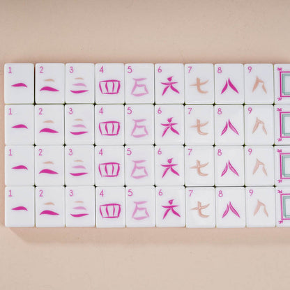 Sorbet Hot Pink Mahjong — 160 Tiles