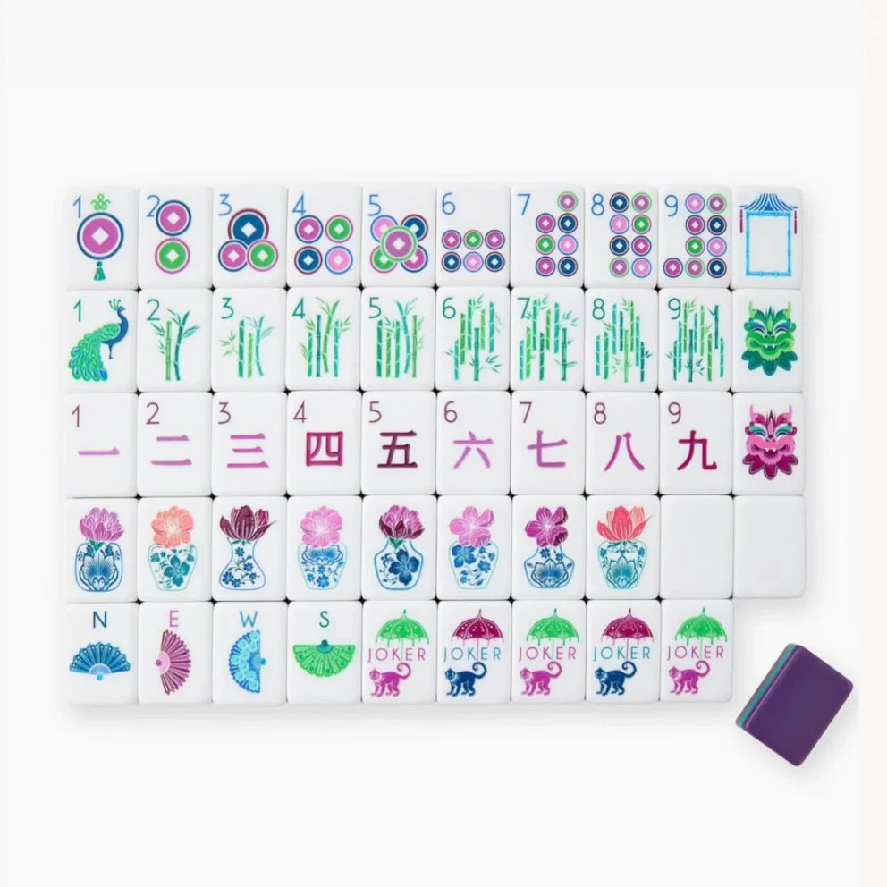 Grape Floral Mahjong Set — 160 Tiles