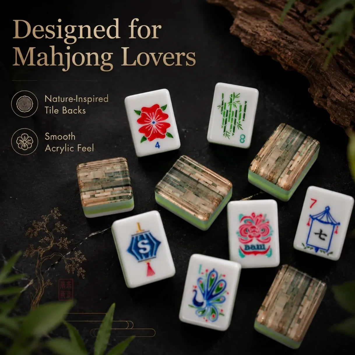Ancient Tree Mahjong Set — 160 Tiles