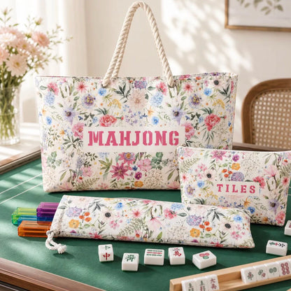 Floral Mahjong Travel Bag — Set