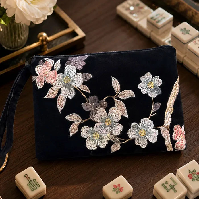 Soft Floral Mahjong Clutch — Bag