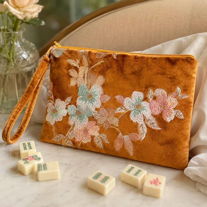 Soft Floral Mahjong Clutch — Bag
