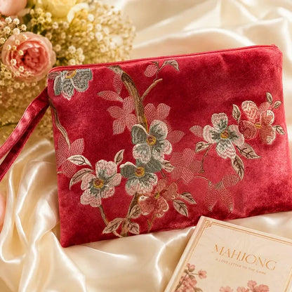 Soft Floral Mahjong Clutch — Bag