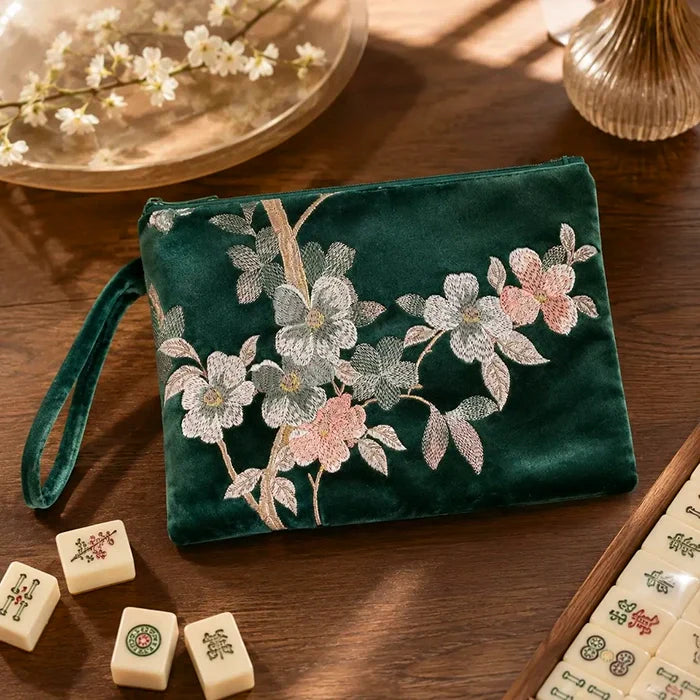 Soft Floral Mahjong Clutch — Bag