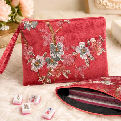 Soft Floral Mahjong Clutch — Bag