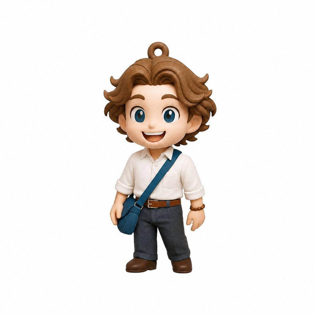 Custom Mini Figure Keychain - Personalized Photo Charm
