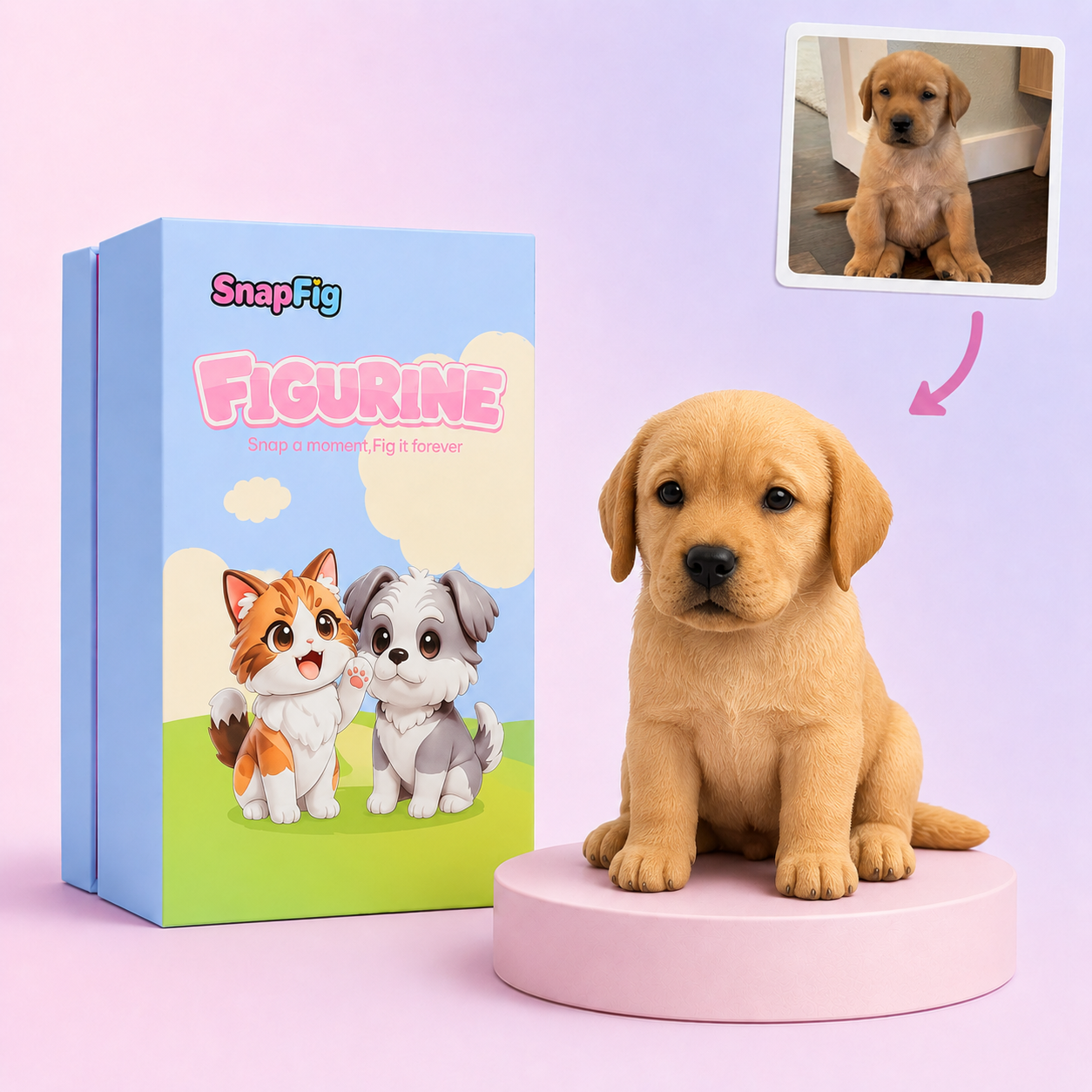 Custom Pet Figurine from Photo - 3D Dog & Cat Keepsake